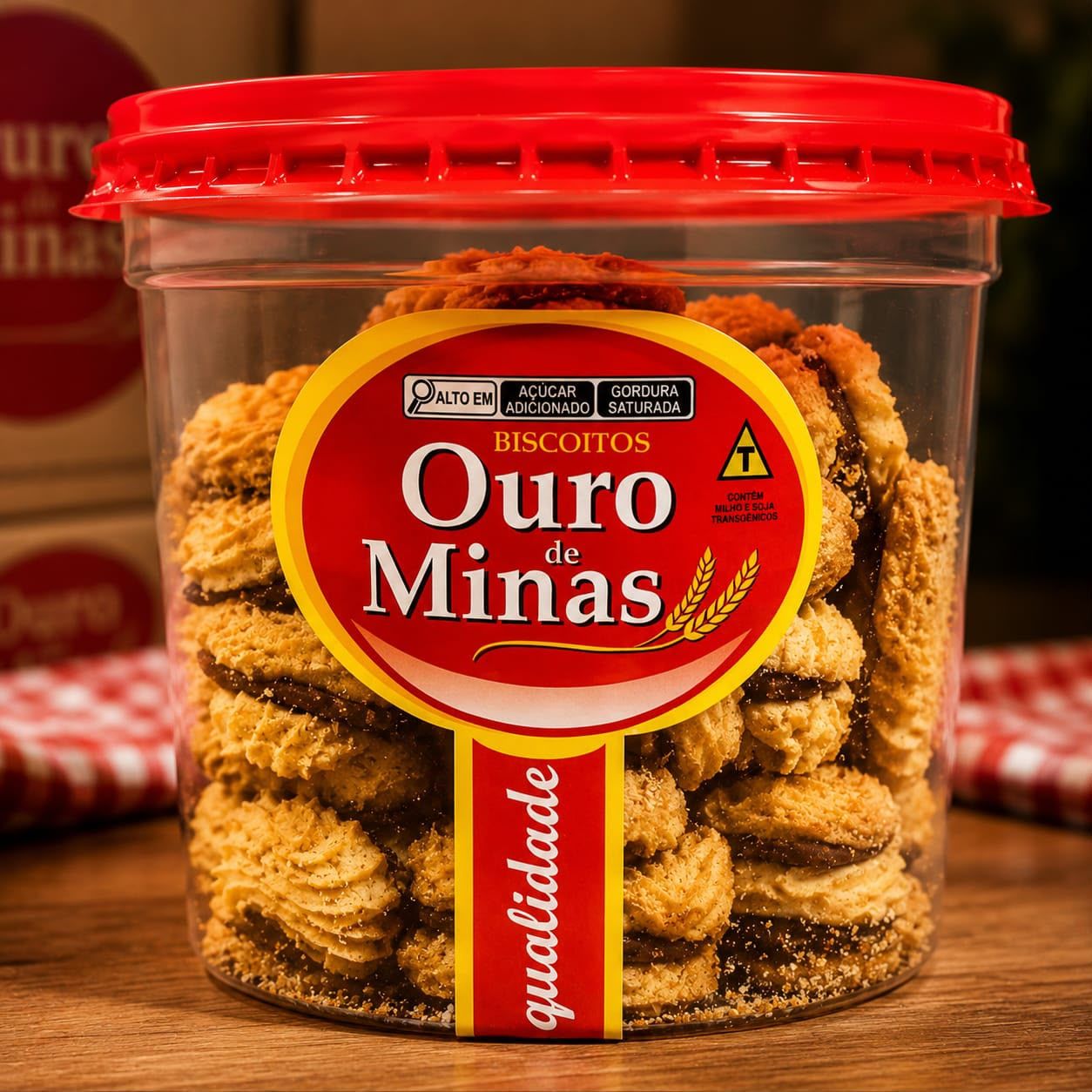 Embalagem oficial Biscoito Amanteigado — Ouro de Minas
